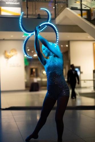 LED dancer performs at corporate event in Boston