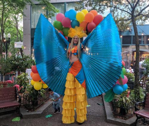 Hora Loca stilt walker Boston