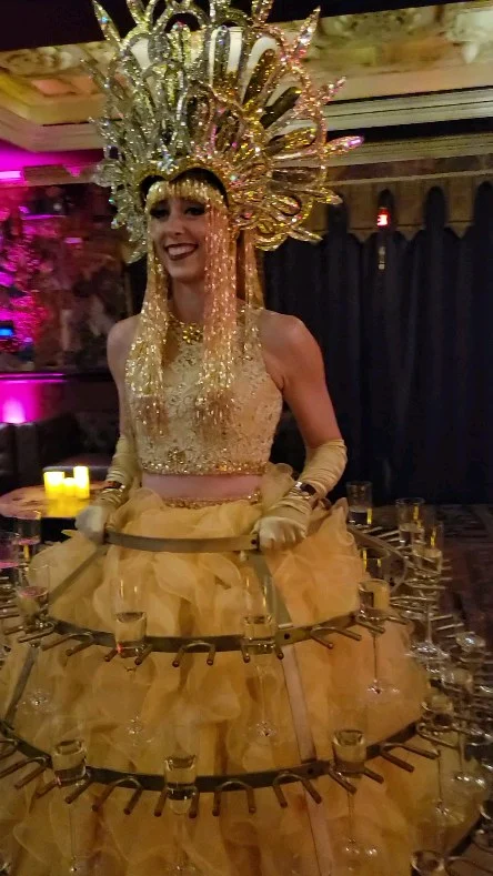 Strolling champagne skirt for a surprise birthday party at @foundationroomboston 
.
.
.
#champagneskirt #eventplanner #eventideas #evententertainment #specialtyentertainment